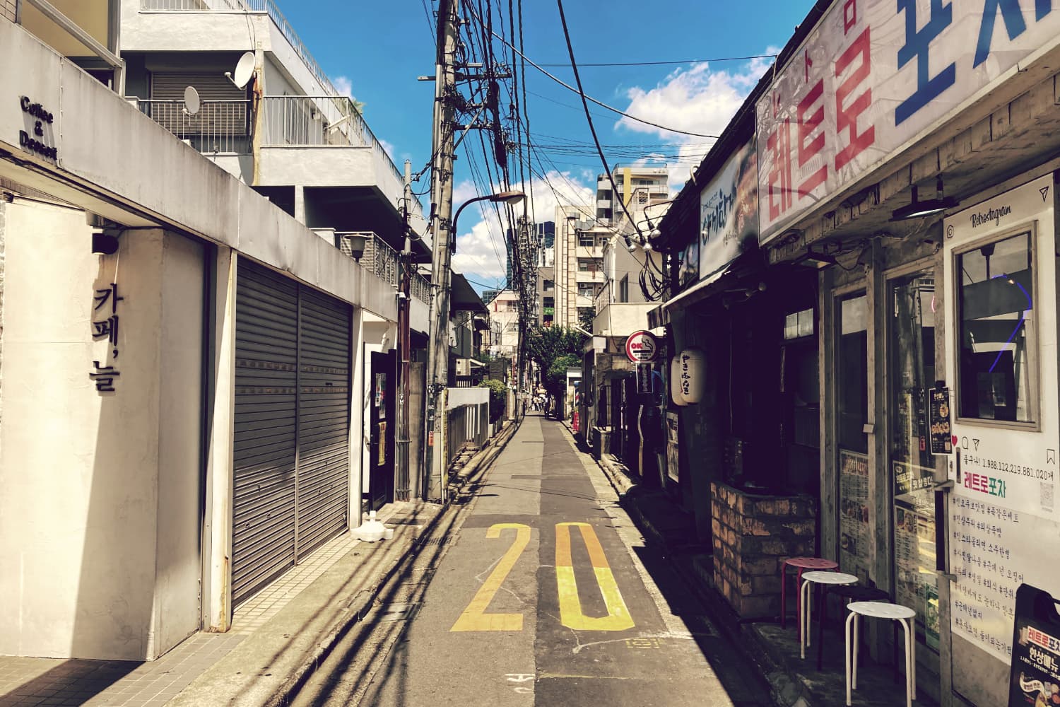 An empty Street in Tokyo, Japan